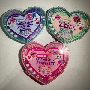 Mine 2 Design Beaded Friendship Bracelets Kit Heart-Shaped Box 10+ Bracelets Set